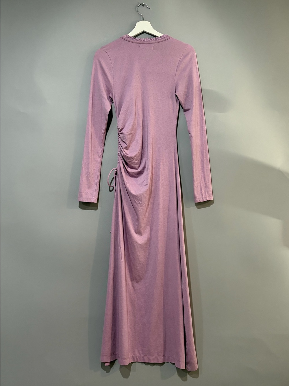 Anthropologie DAILY PRACTICE Pink Ruched Long Sleeve Maxi Dress Size S - Picture 8 of 13